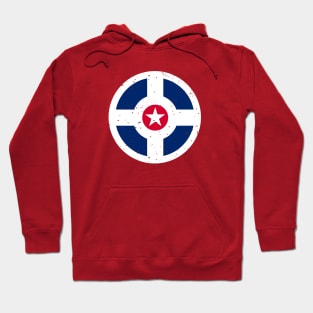 Retro Indianapolis Indiana City Flag // Vintage Indy Grunge Emblem Hoodie